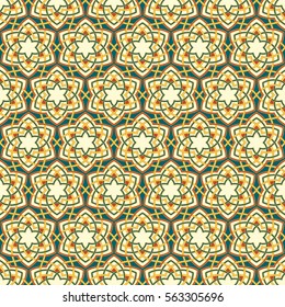 Abstract floral pattern. Geometric flowers in seamless vector pattern.