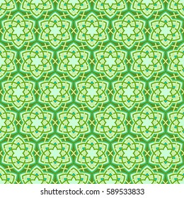 Abstract floral pattern. Geometric flowers in seamless vector pattern.