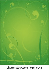 abstract floral pattern green frame