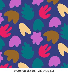 abstract floral pattern, hand drawing floral, colorful illustration