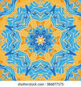 Abstract floral pattern. Hand drawn decorative element.