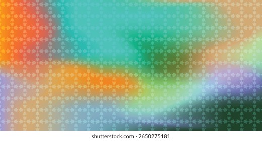 Abstract floral pattern layered over a vibrant colorful gradient creating a stylish backdrop