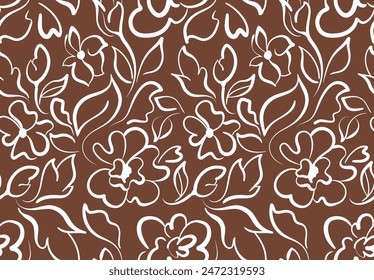 Abstractas patrón floral. hoja y forma de flor patrón orgánico sin costuras. hojas silueta patrón sin costuras de verano