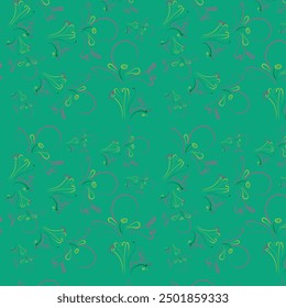  Abstract  floral  pattern. Leaf and flower shape organic seamless pattern. Botanical simple floral seamless for fabric, home decor, packaging, posters, invitation cards, wallpaper, printing paper
