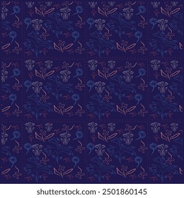 Abstract  floral  pattern. Leaf and flower shape organic seamless pattern. Botanical simple floral seamless for fabric, home decor, packaging, posters, invitation cards, wallpaper, printing paper