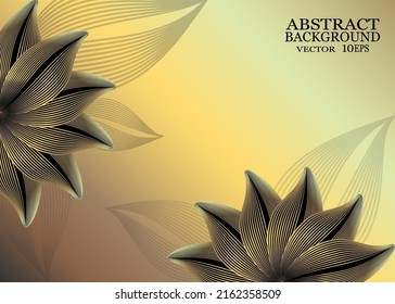 Abstract floral pattern on a golden background.