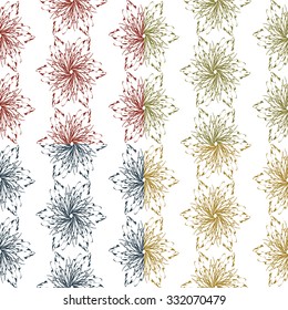 Abstract floral PATTERN ON A WHITE BACKGROUND by columns