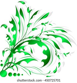 Abstract floral pattern on a white background, can be user for wallpaper, invitation, cards,  pattern fills, background,surface textures.
