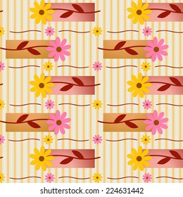 abstract floral pattern over colorful background. Vector, EPS 10