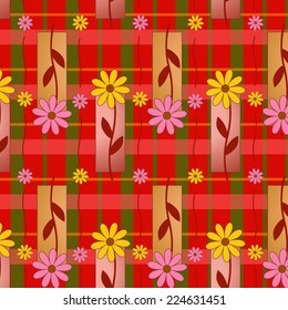 abstract floral pattern over colorful background. Vector, EPS 10