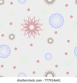 Abstract floral pattern in pastel tones - vector seamless background. Repeating texture for wallpaper or gift wrapping.