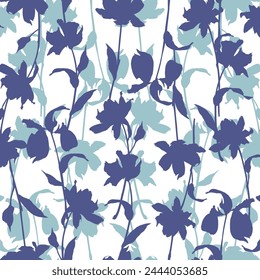 Abstraktes Blumenmuster für Textildesign,