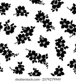 Abstract floral pattern perfect for textile design,
