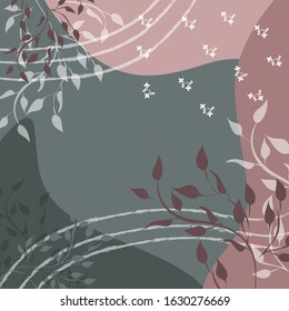 abstract floral pattern printed square scarf