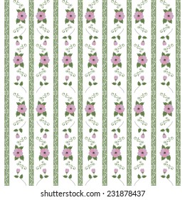 Abstract floral pattern of ribbons, design elements