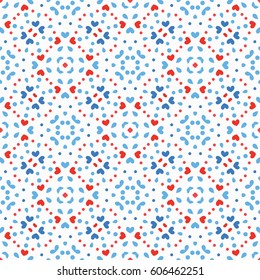 Abstract floral pattern. Seamless boho design element. Vector blue background. Flower intricate ornament. Unusual texture. Fashionable fabric, furniture cloth print, wallpaper, interior decoration.