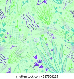 Abstract floral pattern
Seamless bright abstract pattern.
