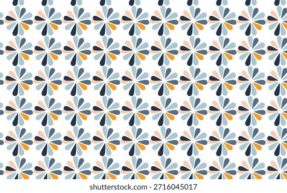 Padrão floral abstrato, design de flor sem costura, pano de fundo flor primavera, arranjo elegante pétala, ilustração botânica.
