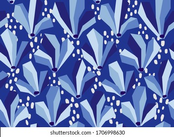 abstract floral pattern / seamless / hand drawn