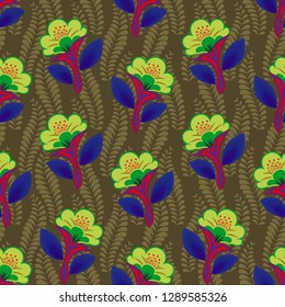 Abstract Floral Pattern (Seamless Vector)