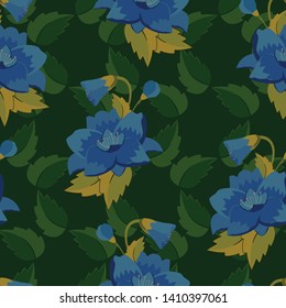 Abstract floral pattern (Seamless Vector)