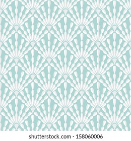 Abstract floral pattern. Seamless vector background. Blue and white texture.