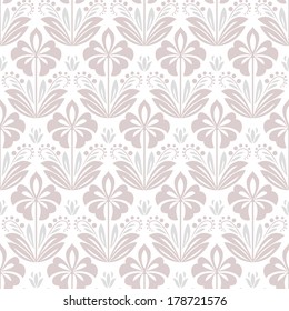 Abstract floral pattern. Seamless vector background.