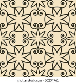 abstract floral pattern, seamless vector