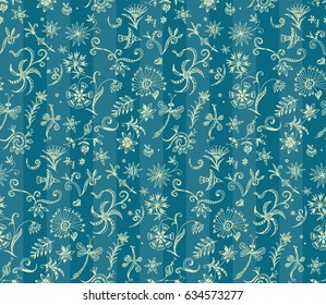 Abstract floral pattern. Seamless wallpaper.  Vector