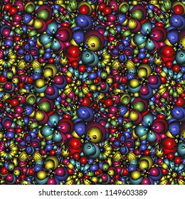 Abstract floral pattern, sketch drawn by hand