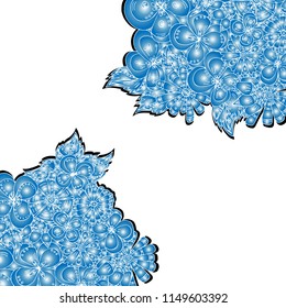 Abstract floral pattern, sketch drawn by hand