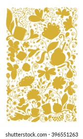 Abstract floral pattern, sketch for your design