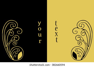 Abstract floral pattern with space for text.