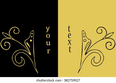 Abstract floral pattern with space for text.