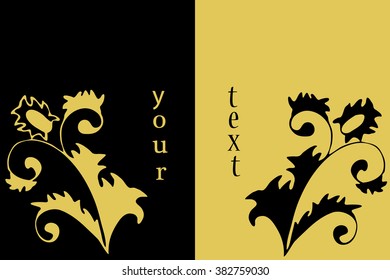 Abstract floral pattern with space for text.