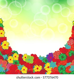 Abstract  floral  pattern. Spring background. Vector illustrations 