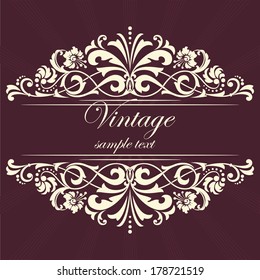 Abstract floral pattern. Vector background. Perfect for invitations or announcements.