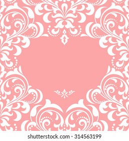 Abstract floral pattern. Vector background. Perfect for invitations or announcements. Postcard to the day of lovers. Floral ornament.