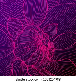 Abstract floral pattern. Vector flower dahlia. Element for design