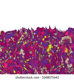 Abstract, floral pattern .Vector illustration, hand drawn doodle