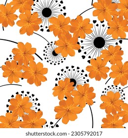 Abstract floral pattern. Vector Illustration.