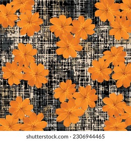 Abstraktes Blumenmuster. Vektorgrafik.