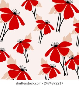 Abstract floral pattern. Vector Illustration.