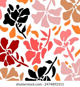 Abstract floral pattern. Vector Illustration.