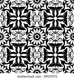 abstract floral pattern, vector illustration