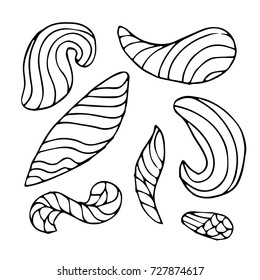 Abstract floral pattern vector illustration. Doodle style. Design icon, print, logo, poster, symbol, decor, textile, paper.