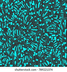 Abstract, floral pattern .Vector illustration, hand drawn doodle
