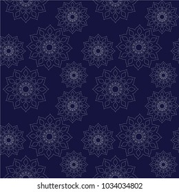 abstract floral pattern, vector illustration,monochrome background.