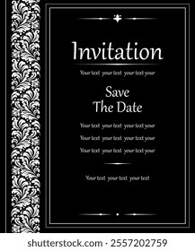 Abstract floral pattern. Vector seamless background. Perfect for invitations or announcements.