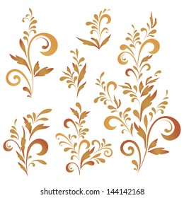Abstrakte Blumenmuster, Silhouetten